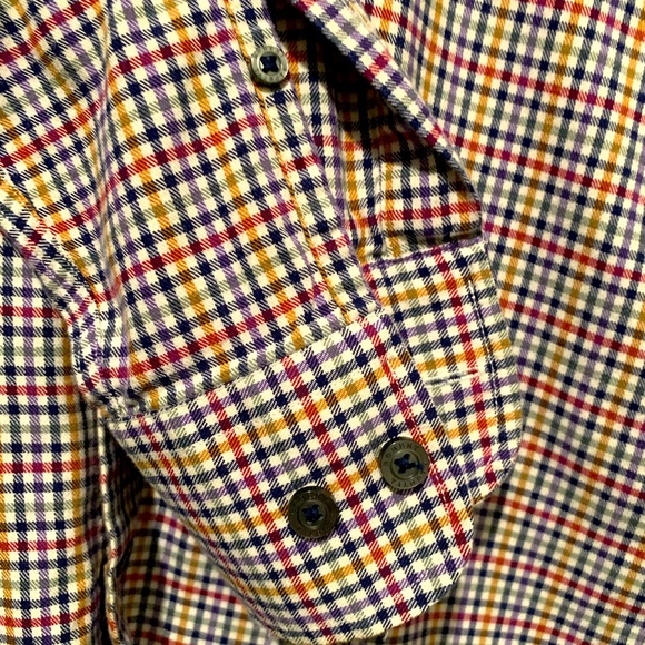 Robert Talbott Multi-Check Sport Shirt - Picture 4 of 7